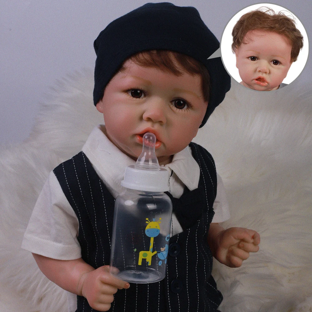 2" мягкая виниловая детская силиконовая кукла для всего тела Bebe Reborn игрушка для ванны Реалистичная новорожденная Детская кукла «Принцесса» Реалистичная кукла для новорожденного 50 см