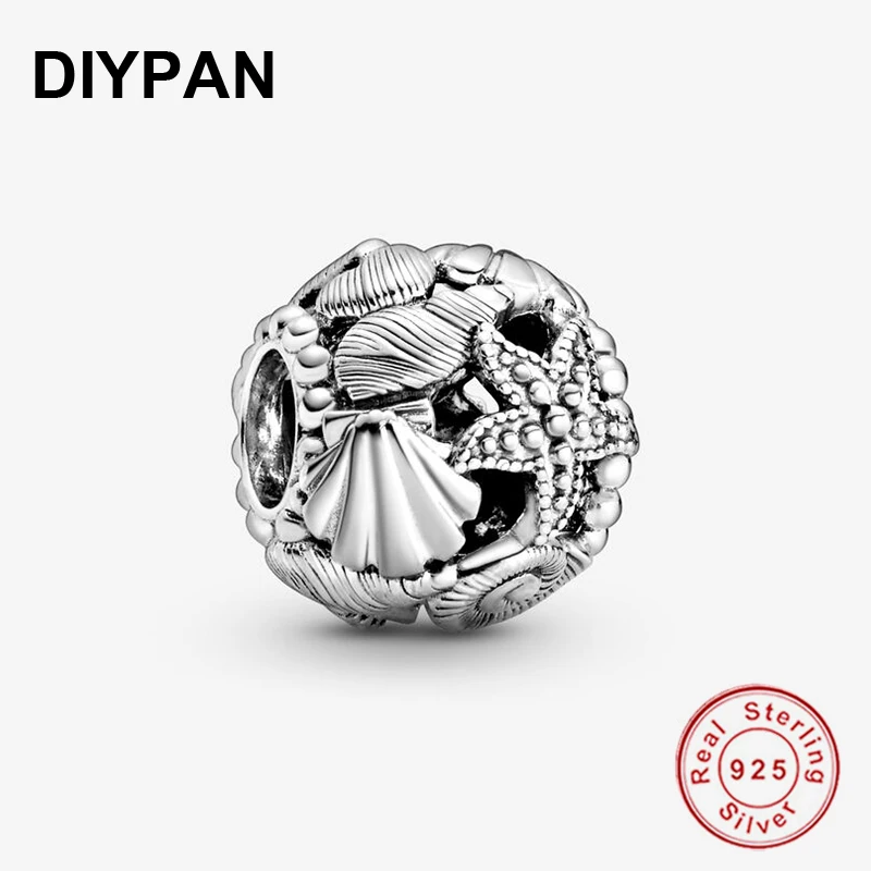 Подходит к подлинным браслетам Pandora Подвески 925 пробы серебро ажурные с морскими