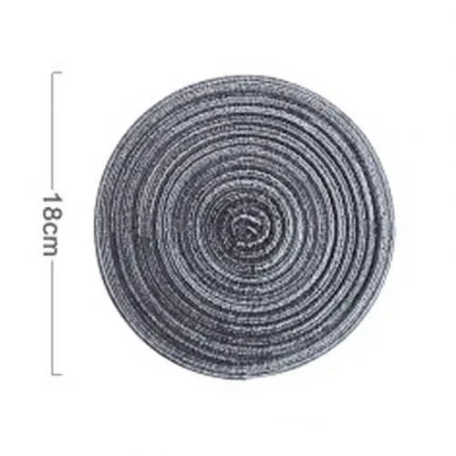 Dark Grey S Модные круглые подставки для чашек, термоизолированные коврики для чаши, Нескользящие вечерние подставки для стола, декор для кофейного чая, коврики для кухни - Цвет: Dark Grey S
