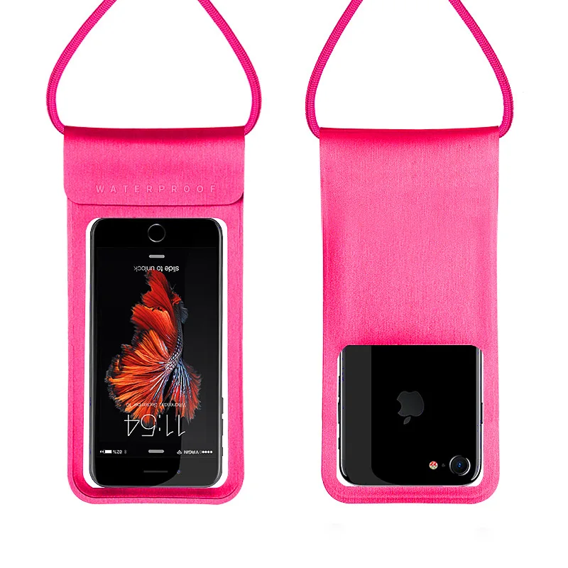 

TPU Good Handfeel Outdoor Travel Three Layer Sealed Velcro Waterproof Cover Halter Touch Screen Waterproof Mobile Phone Bag Divi