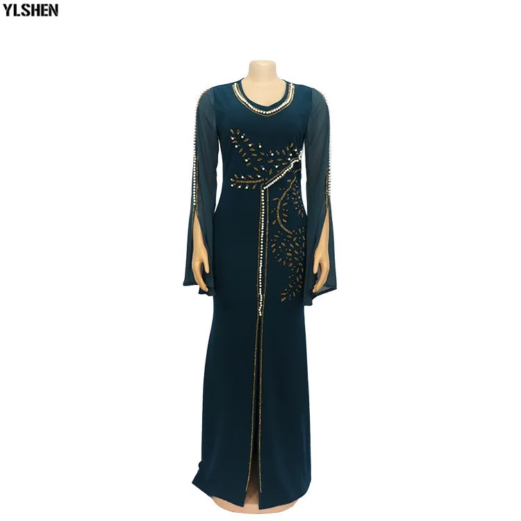 African Dresses for Women Dashiki Diamond Robe Africaine Femme 2020 Africa Dress African Clothes Long Maxi Evening Party Dress 12