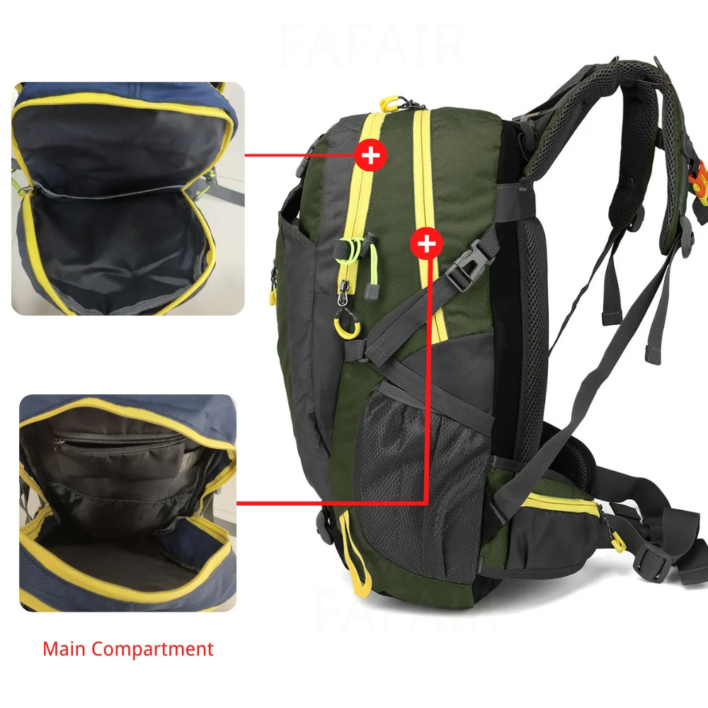 À prova dwaterproof água escalada mochila 40l