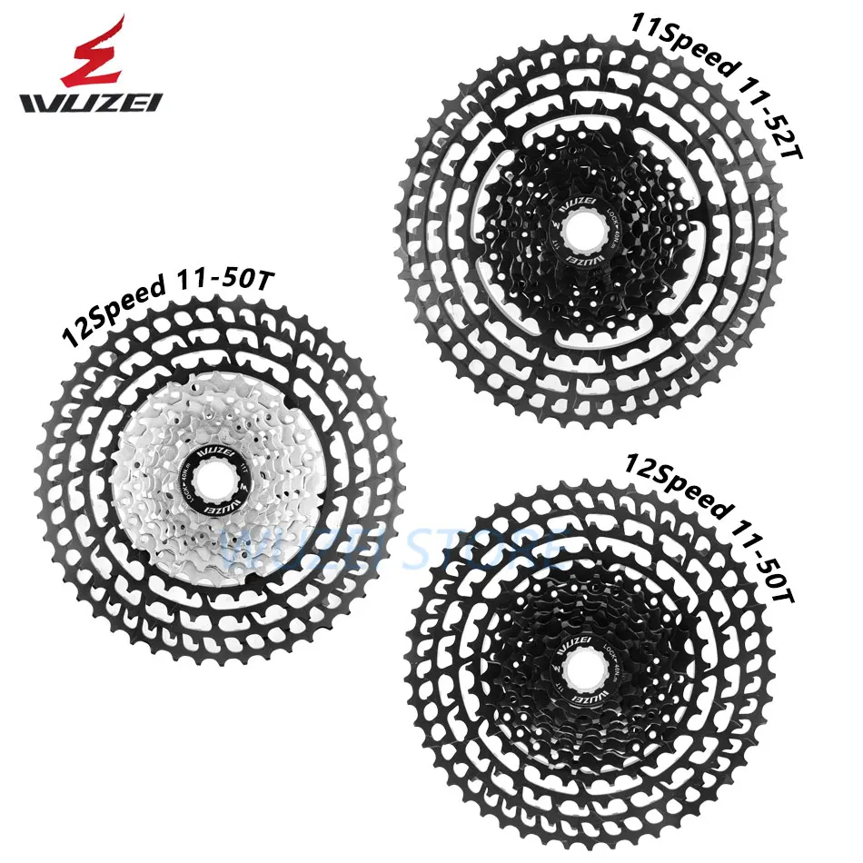 Baratos WUZEI 10 11 12 Velocidad 11 50T Cassette ultraligero rueda libre 46T 52T aleación de aluminio MTB bicicleta volante de bicicleta para Shimano GX