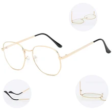 Анти-синий светильник полигональные очки для женщин и мужчин блокировка синий луч очки снимают усталость компьютер Шестигранная металлическая оправа очки