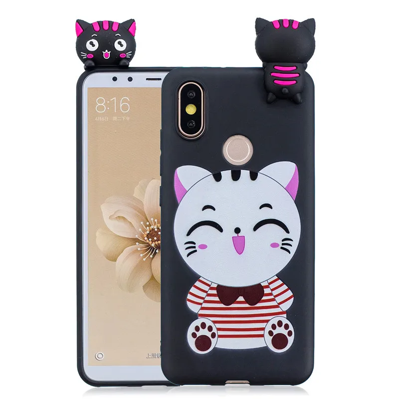 3D мягкий чехол из ТПУ для Xiaomi Mi A1 A2 Lite 8 Kawaii панда Единорог Кот Чехол Redmi 7 6 8A 5A 4A Note 5