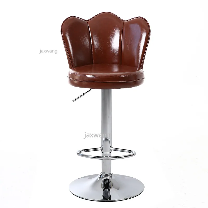 Барный стул, стул с подъемником, вращающийся высокий стул, индивидуальные барные стулья, домашние современные барные стулья, кресло с передним столом, высокое качество, офисное кресло - Цвет: Type B Brown