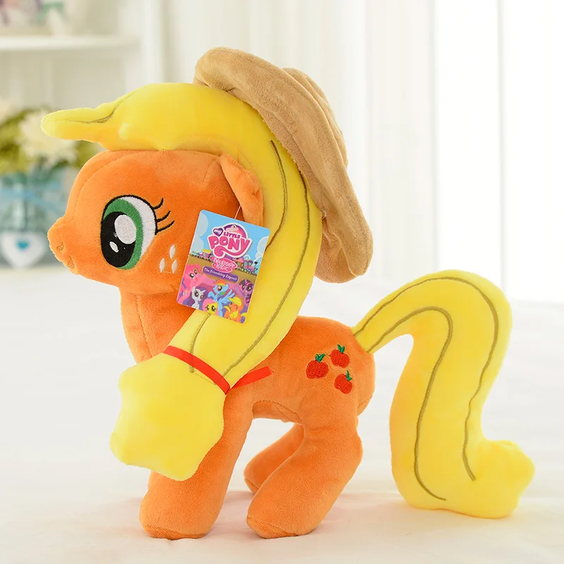 Оранжевый Игрушки My Little pony dolls 20 см, мягкая игрушка пони, кукла Пинки пай, Радужный Дэш, фильм и ТВ, единорог, игрушки для девочек, рождественский подарок - Цвет: Оранжевый