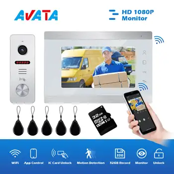 

Video Intercom Wifi Intercoms for the Apartment Doorbell with Camera 7'' 1080P Wireless Telephones for the Home APP Control