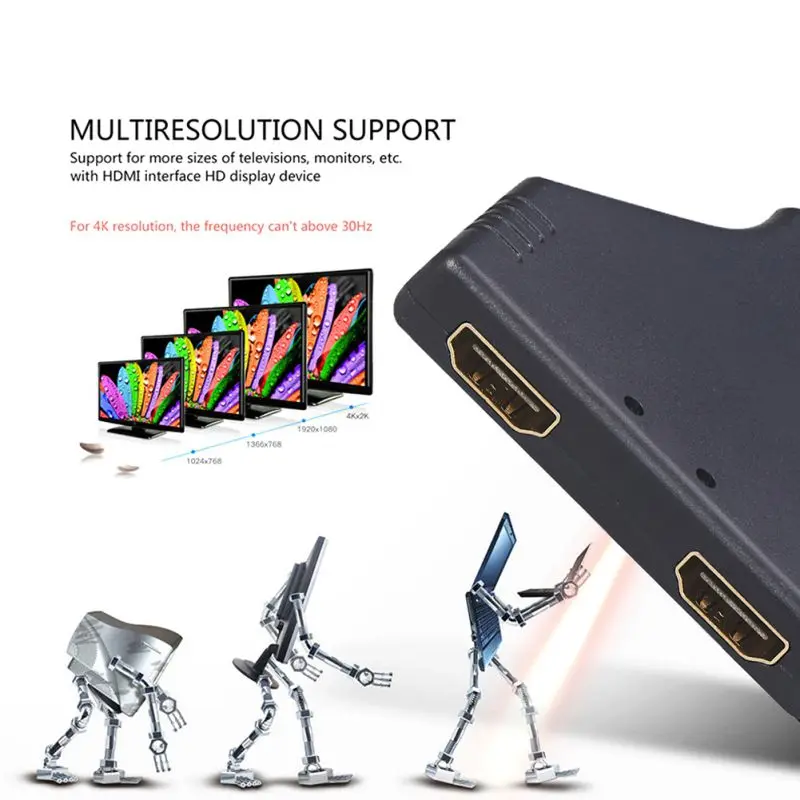 HDMI 2,0 сплиттер кабель одна мама к две мама двойной 4K x 2K 30HZ конвертер адаптер Шнур