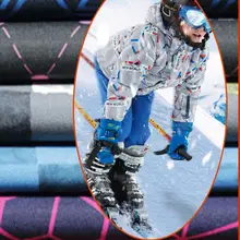 Полиэстер четыре стороны эластичная печатная клетчатая ткань Лыжная мягкая оболочка Акула кожа флис хлопок спортивная ткань