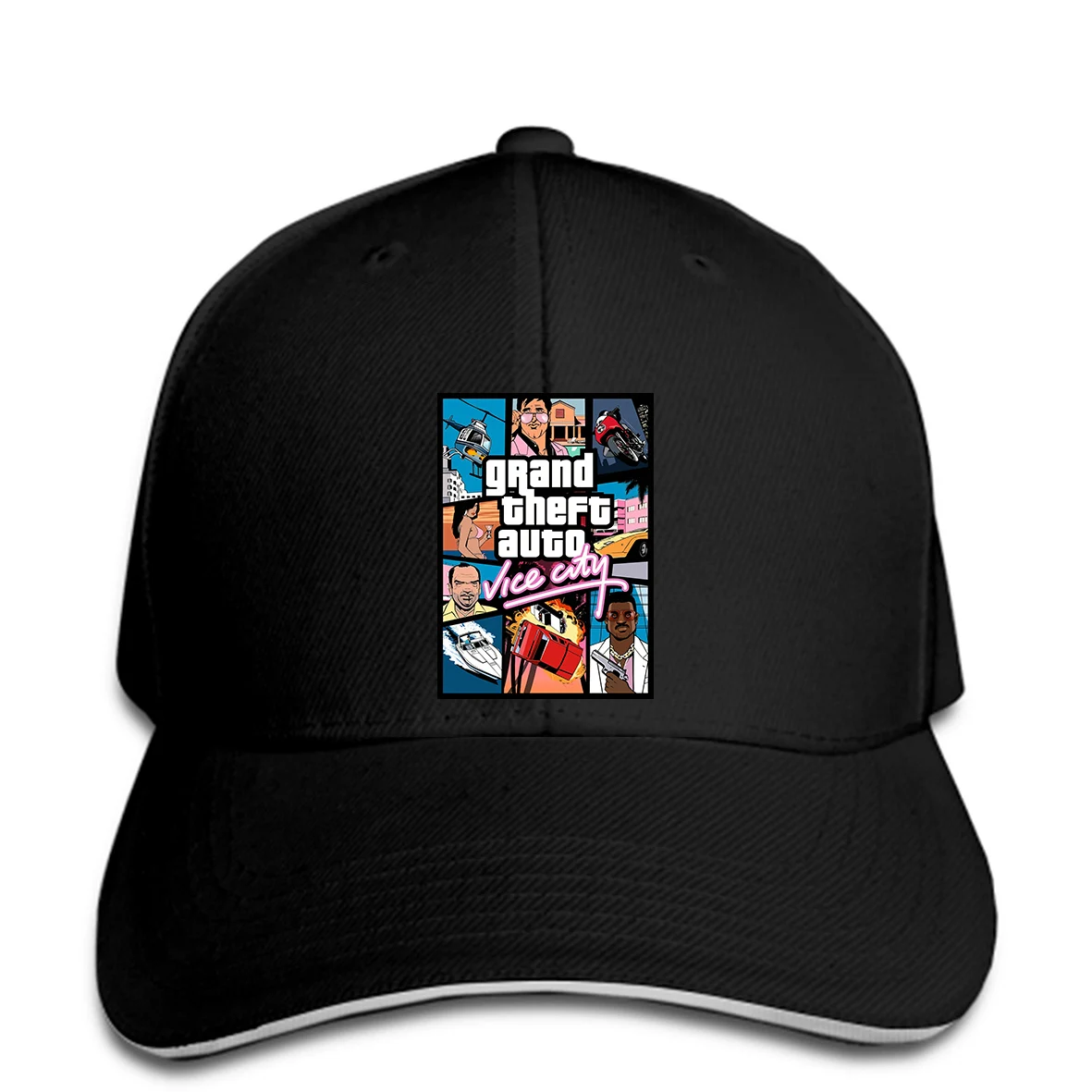 Baseball Cap Dropshipping Grand Theft Auto Vice City GTA GAME Men Big Tall Pure snapback hat Peaked | Аксессуары для одежды