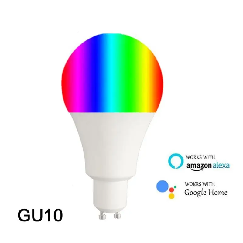GU10 Затемняющий светодиодный светильник B22/E27/E26/E14 умный WiFi светильник 10 Вт волшебный RGB+ CW Lampara Голосовое управление работа с Alexa Google IFTTT - Испускаемый цвет: GU10
