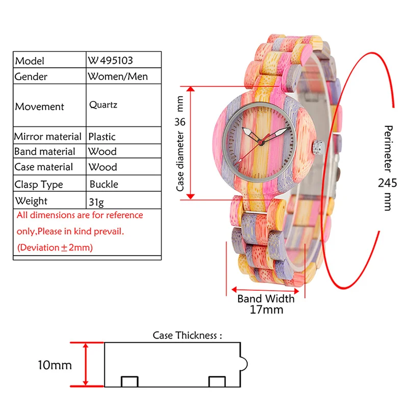 Fashion Delicate Wooden Women Bracelet Watches Luminous Pointer Clock Quartz Movement Wristwatch Full Wood Band Reloj for Lady