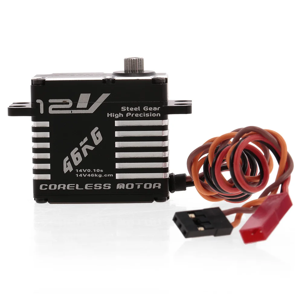 

JX CLS-12V7346 46KG 12V Aluminium Digital Coreless Servo for RC Car Helicopter Boat Airplane