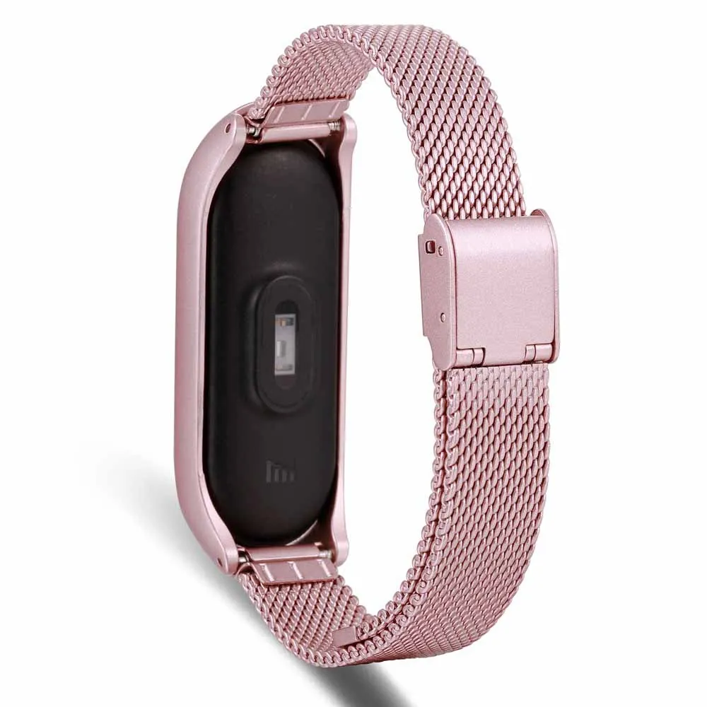 Металлический браслет из нержавеющей стали ремешок для Mi Band 4 наручный ремешок умный Браслет для Miband 3 4 сменный ремешок для часов
