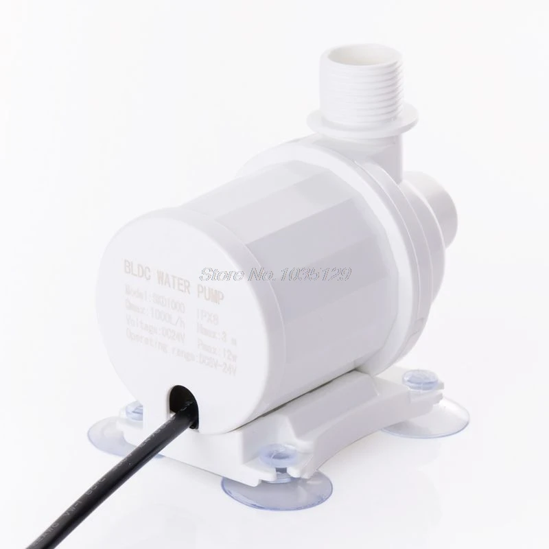 DC 24V Водяной насос 3M 1000L/ч Портативный миниатюрный бесщёточный электродвигатель ультра-тихий погружной водяной насос для охлаждения Системы нагреватель
