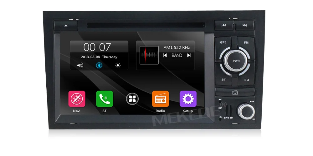 Best MEKEDE 2din Car DVD multimeida Player For audi A4 2002 -2008 RS4 with GPS navigation Car Autoradio BT 1080p video free shipping 4