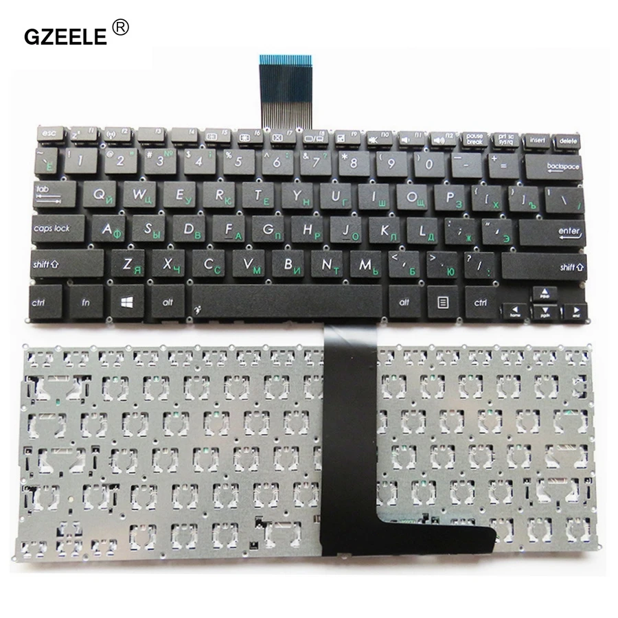 Черный GZEELE Русская клавиатура для ноутбука ASUS F200 F200CA F200LA F200MA X200CA X200LA X200M X200MA R202CA R202LA RU Клавиатура ноутбука черный - Цвет: Черный