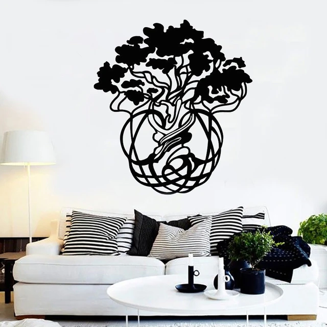 Tree wall stickers jungle animal wall stickers removable decorative  stickers children's room baby living room decoration | Fruugo AU