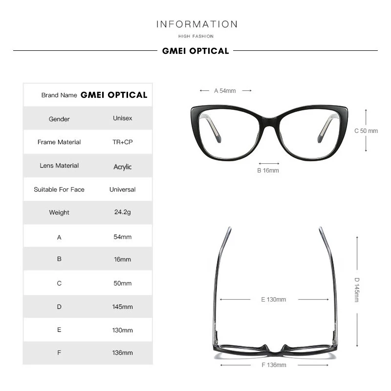 Gmei Optical Fashion Women Eyeglasses Frames Transparent Clear Female Myopia Prescription Spectacles Frames 2005 eyeglasses frames eyewear frames women glasses fashion eyeglasses