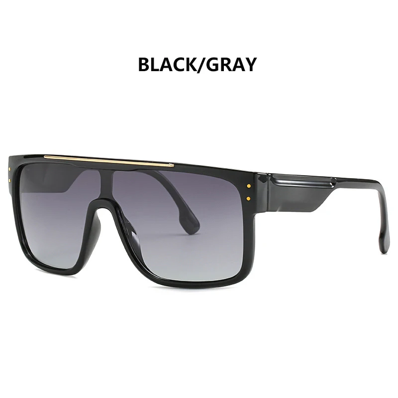 CA11 BLACK GRAY ProudDemon новые негабаритные Квадратные Солнцезащитные очки мужские и женские плоские модные цельная линза очки для женщин брендовые Оттенки UV400 - Цвет линз: CA11 BLACK GRAY
