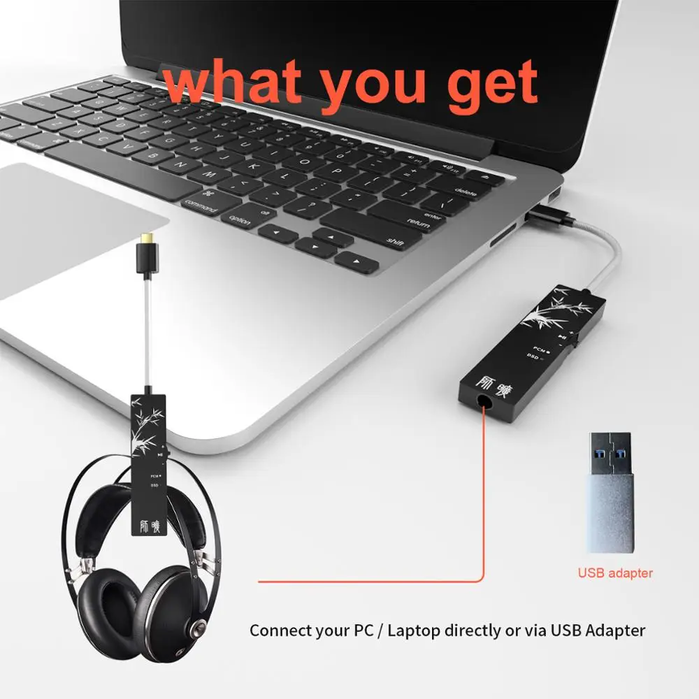DSD Headphone Amplifier Trasam Portable HiFi Headphone Amp Support Impedance 16 150 Earphone Amplifier for Android Phones and
