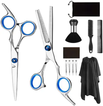 

12 Pack Hairdressing Scissors Set, Professional Hair Cutting Scissor with Cape,Thinning Barber Scissors, Hair Scissor