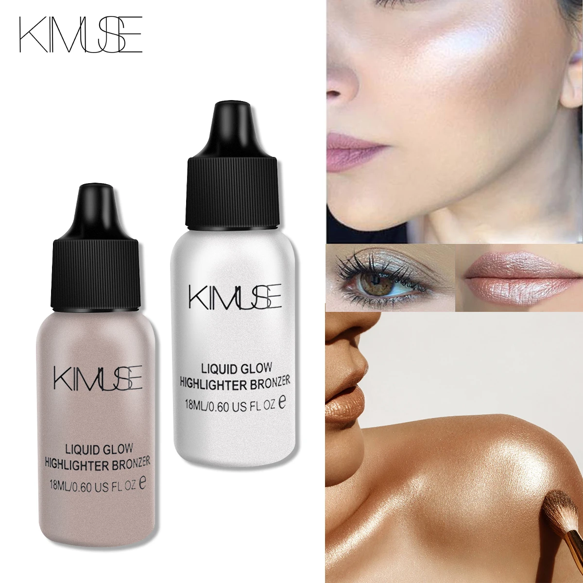 

KIMUSE Liquid Glow Highlighter Bronzer Make Up Highlighter Shimmer Counter Highlighter Concealer Makeup Base illuminating