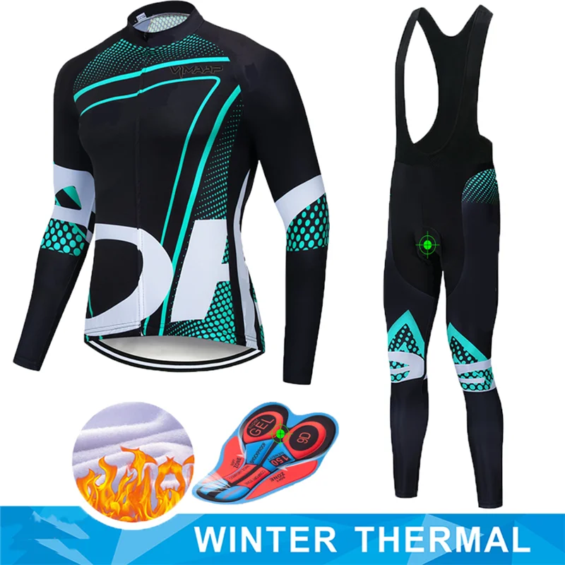 

ORBEAING 2019 Winter Thermal Fleece Warm Cycling Jersey Set Thermal Cycling Clothing Mtb Riding Apparel Ropa Ciclismo