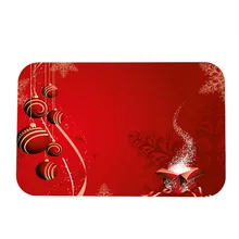 Счастливого Рождества Снежинка Рождественский шар красный фланелевый нескользящий ковер 40x60 см Противоскользящий коврик для кухни комнаты Декор Ковер