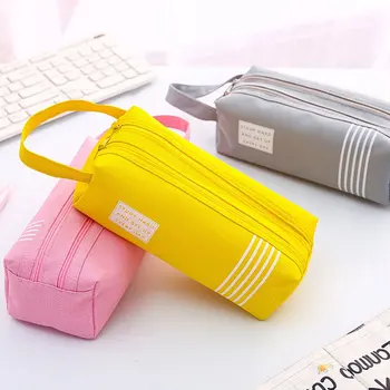 

Large Capacity Double Layer Pencil Case Oxford Cloth Storage Bag Multifunctional Pencil Case For High School Students