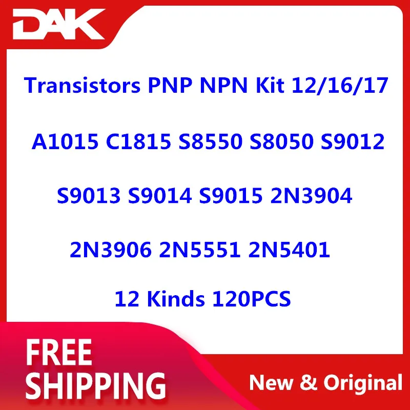 Транзистора PNP/NPN комплект 12/16/17 видов T092 обычно используется посылка