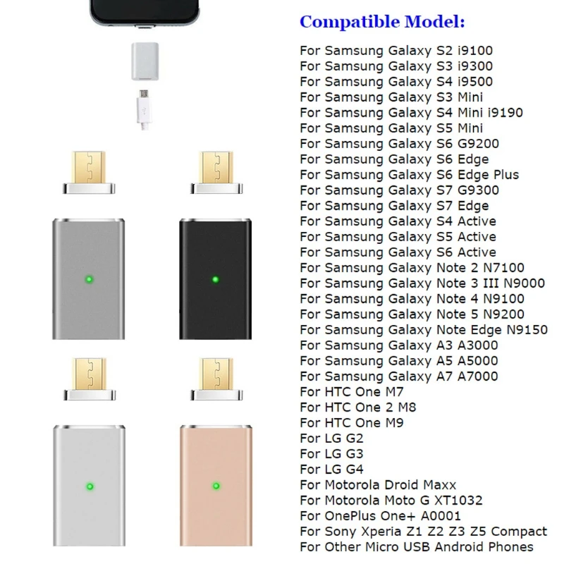 Магнитный Micro USB зарядное устройство адаптер конвертер для Android смартфон планшетный ПК Q81E
