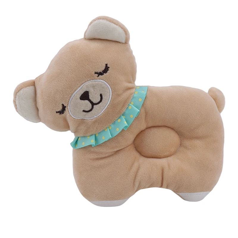Brown bear Дышащая подушка для новорожденного с мультипликационным принтом, позиционер для сна, защита головы от опрокидывания, подарок для новорожденного - Цвет: Brown bear