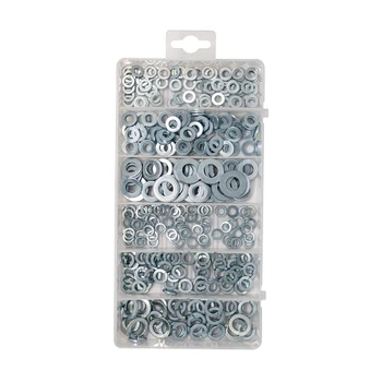 

T.K. Excellent D127 Split Lock Washers Din125 Flat Washers Zinc Plated Assortment Kit,350Pcs