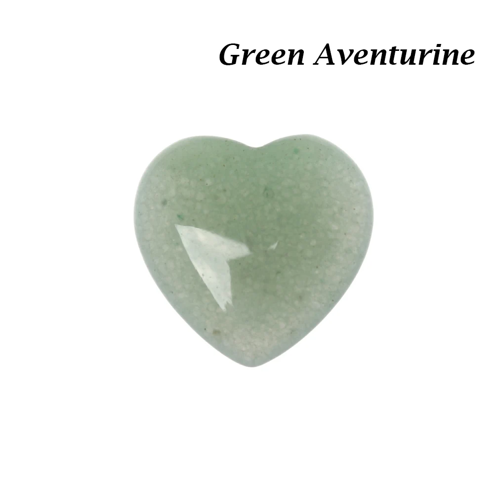 Green Aventurine Натуральный кварц в форме сердца Кристалл Рейки минералы чакра Целебный Камень ручной работы ювелирные изделия подвеска из драгоценных камней подарок DIY домашний декор - Цвет: Green Aventurine