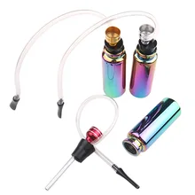 Металлическая алюминиевая водопроводная труба ледяной синий красочный стеклянный фильтр для трубы съемный чистящий маленький кальян труба