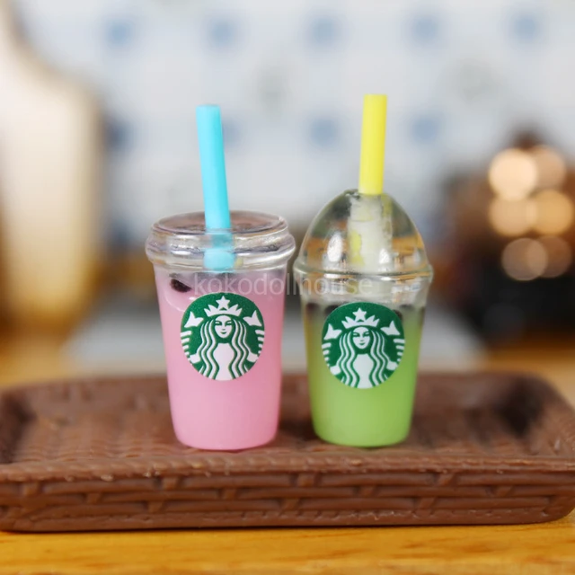 5PCS Cute 1/12 Scale Mini Coffee Juice Milk Cups Miniature Dollhouse Mugs Drinks for Blyth Barbies Doll House Kitchen Toy 5