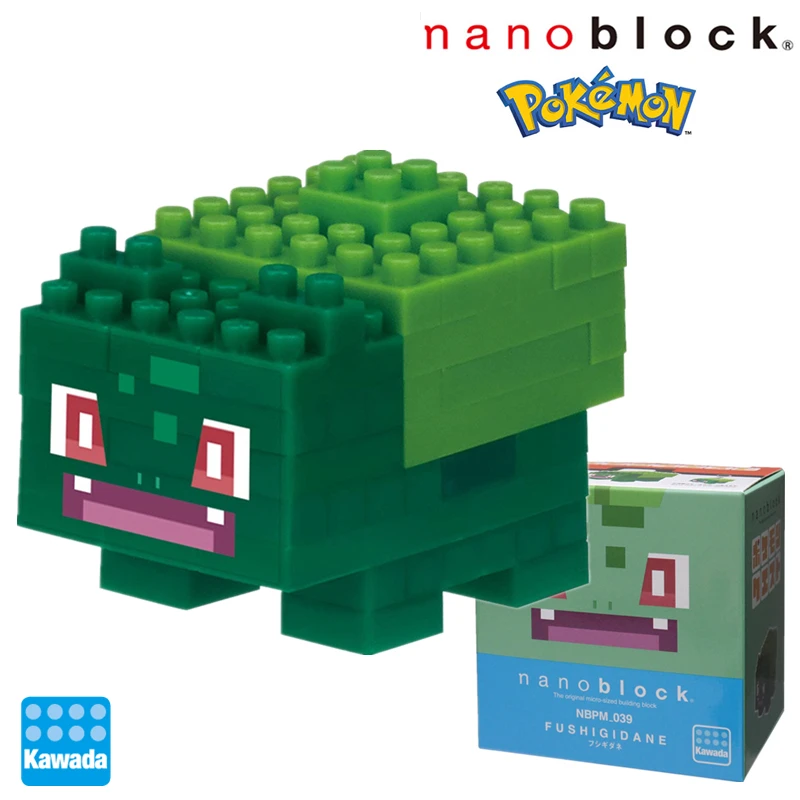 Nanoblock Покемон Пикачу NBPM 039 Quest Fushigidane Bulbasaur 60 шт. аниме мультфильм Алмаз