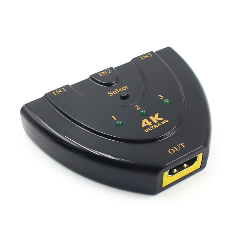 4 K * 2K 3D Mini 3 Порты и разъёмы HDMI переключатель 1.4b сплитер в 1 Выход концентратор для