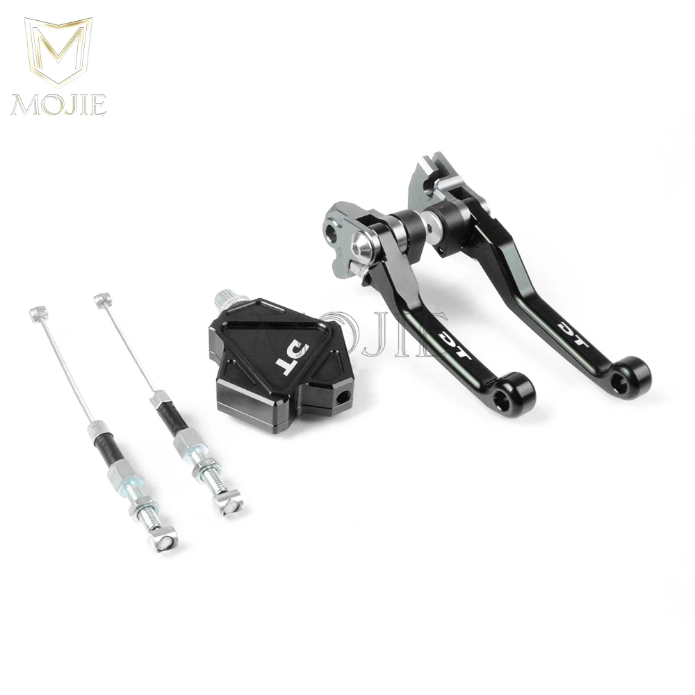 Для YAMAHA DT125 DT200 DT230 LANZA DT 125 200 230 Кроссовый ЧПУ поворотный тормоз трюк рычаг сцепления простая кабельная система Dirtbike - Цвет: DT125 87-05 Black