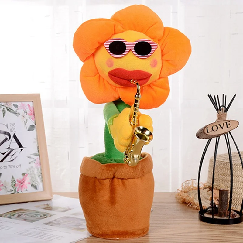 Японское аниме Cartton рисунок Kawaii Солнце цветок дуя саксофон фигурка Коллекционная Ручная кукла игрушки для детей