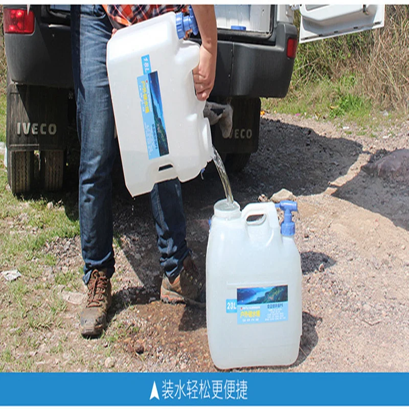 15L Outdoor Camping Water Carrier Container with Water-tap /& Leak Proof Lid