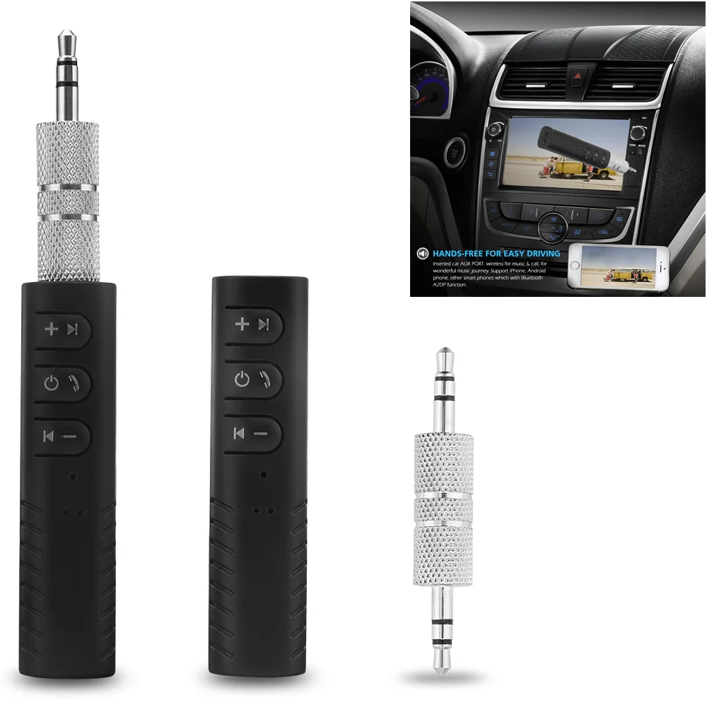 

5pcs Bluetooth 3.5mm Jack Audio jack Receiver Adapter AUX Mini Wireless Car Kit Hands free for Speaker Headphone Dropshipping