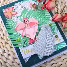 Металлические режущие штампы Kokorosa Love Flamingo Плашки для животных 2020