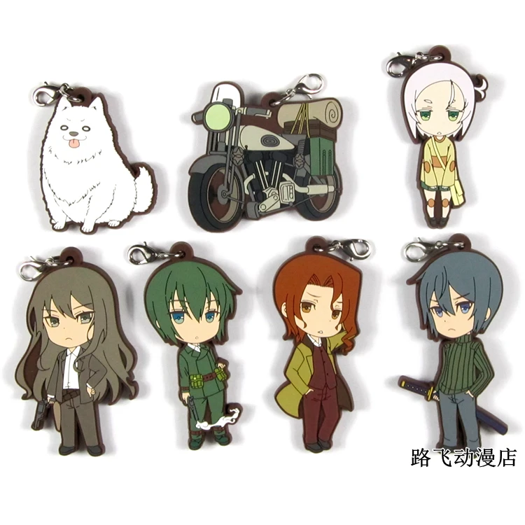 The Beautiful World-Kino's Journey Original Japanese anime rubber mobile phone charms keychain strap | Украшения и аксессуары