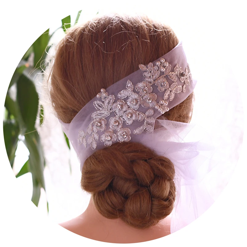 WS01 TOPQUEEN WS01, модная свадебная вуаль, повязка на голову, вышитый цветок, украшение для волос, вуаль, свадебные аксессуары для волос, женский головной Убор - Цвет: WS01