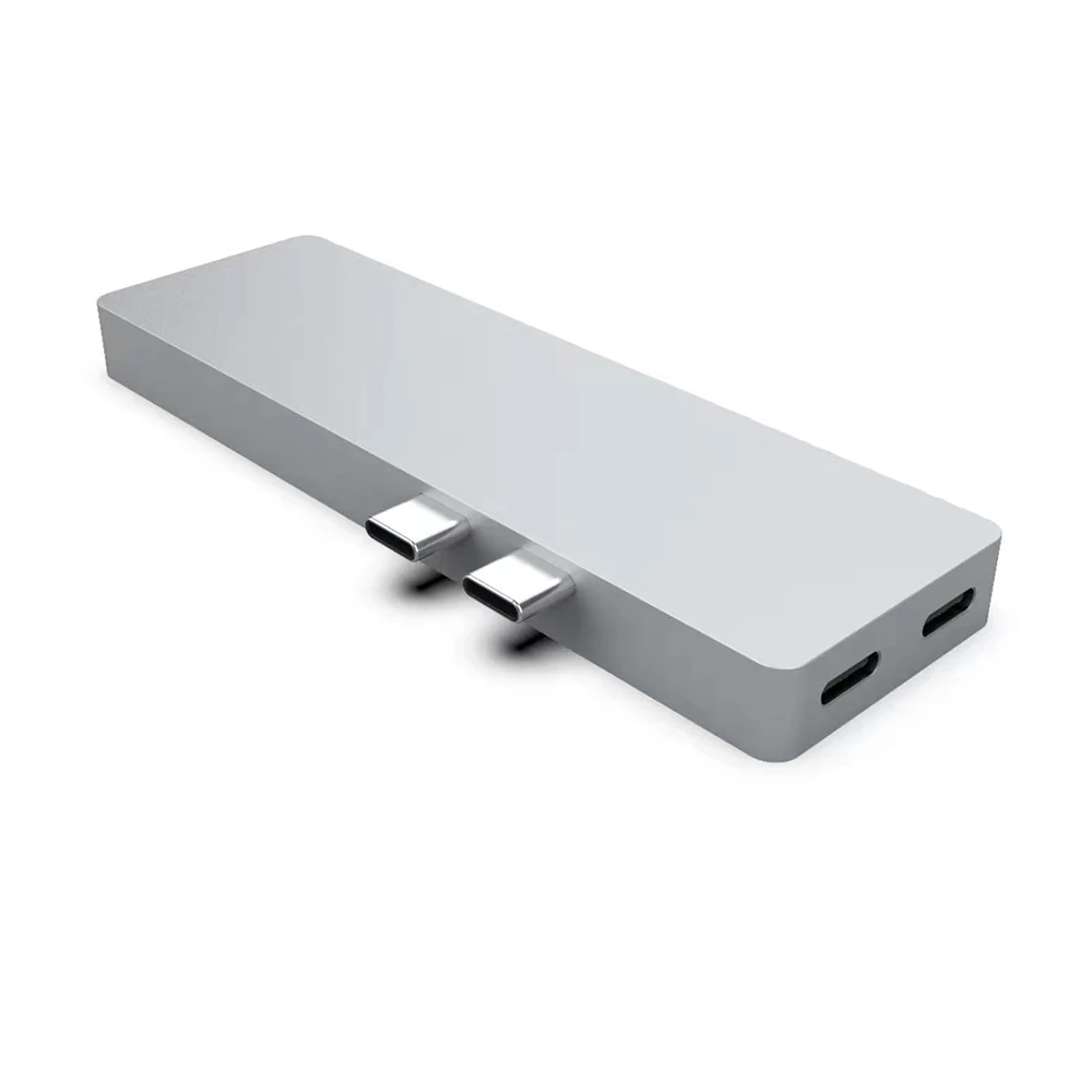 Двойной Тип-C USB Hub адаптер для MacBook Pro Аксессуары для MacBook Air W/HDMI C PD зарядки 6/7/8 в 1 взаимный обмен данными между компьютером и периферийными устройствами C HUB адаптер док-станция