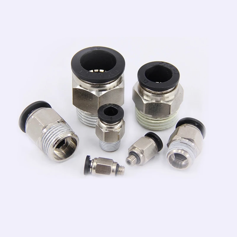 Прямой пневматический Соединитель с резьбой серии PC 4/6/8/10 фитинги для труб