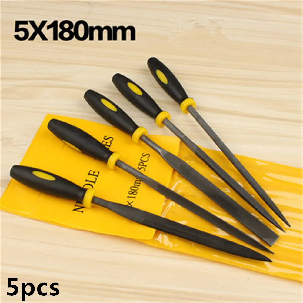 

File Steel File Set Metal Woodworking Polishing Tool Small Set Knife Triangle Semi-circular Plastic File